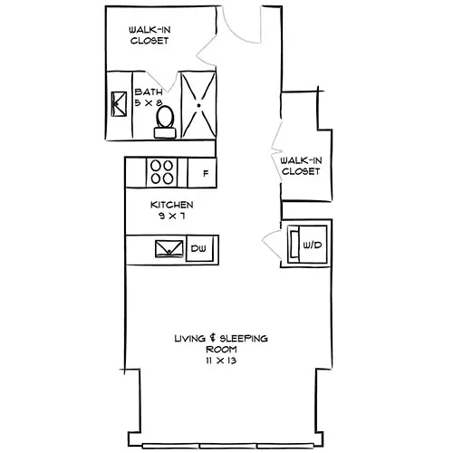 Studio, 1 Bath - Park Towne Place Premier Apartments - Broad