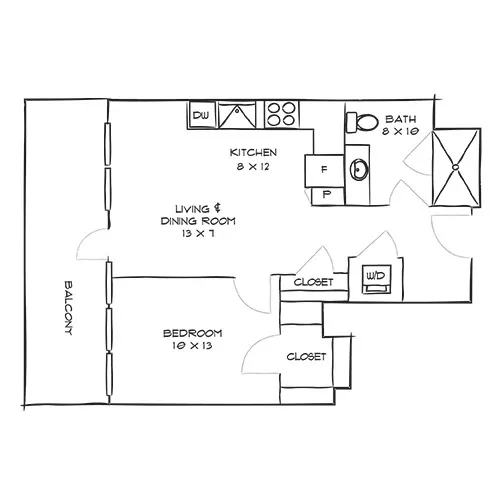 Indigo Apartment Homes - Tiffany Floorplan