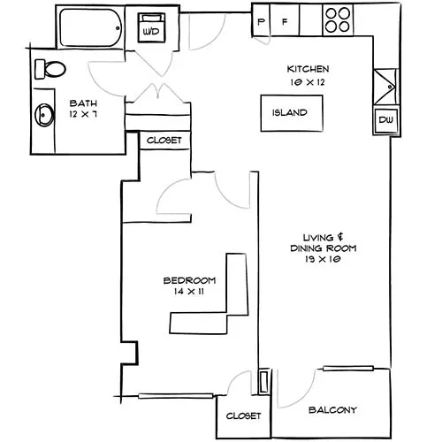 Indigo Apartment Homes - Redwood City - floorplan sky
