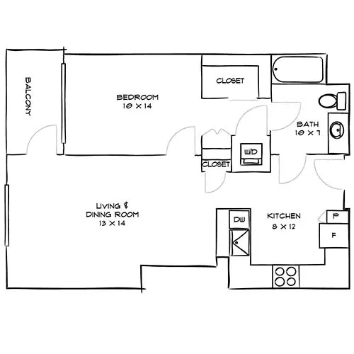 Indigo Apartment Homes - Redwood City - Robin floor plan
