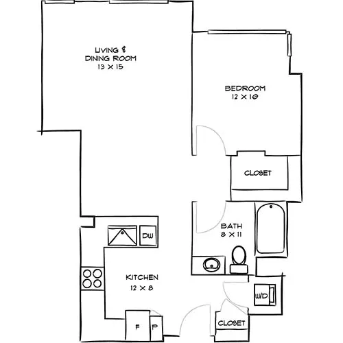 Indigo Apartment Homes - Redwood City - floorplan