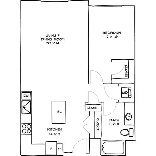 Indigo Apartment Homes - Redwood City - floorplan