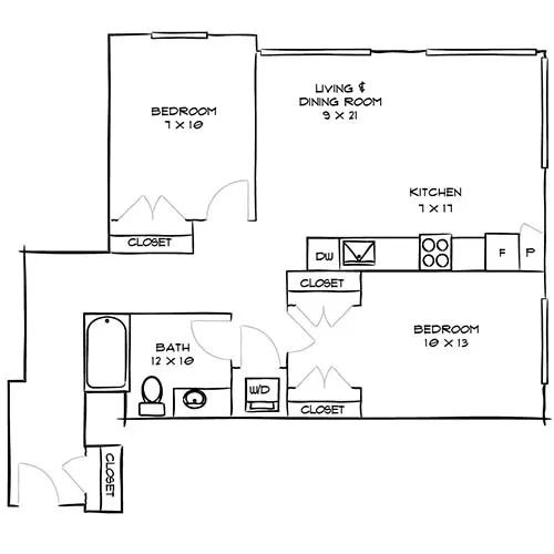Indigo Apartment Homes - Redwood City - floorplan majorelle