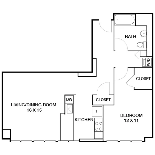 The Left Bank - Philadelphia Apartments - Floor Plan Diagram