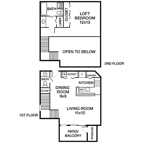 Bent Tree Apartments | Centreville, VA | Floor Plan Diagram