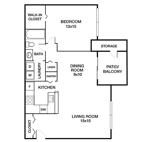 Bent Tree Apartments | Centreville, VA | Floor Plan Diagram 