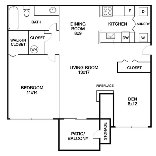 Bent Tree Apartments | Centreville, VA | Floor Plan Diagram