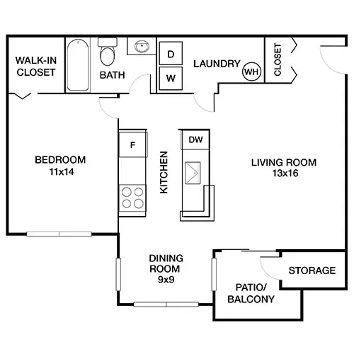 Bent Tree Apartments | Centreville, VA | Floor Plan Diagram
