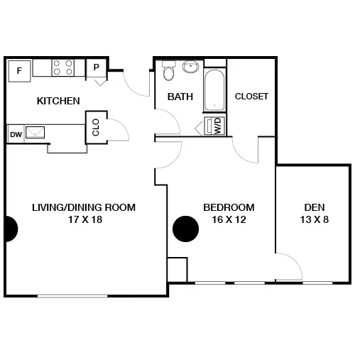 The Left Bank - Philadelphia Apartments - Floor Plan Diagram