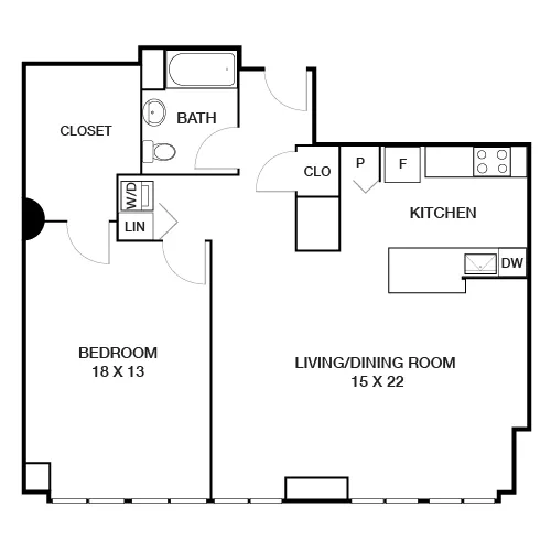 The Left Bank - Philadelphia Apartments - Floor Plan Diagram