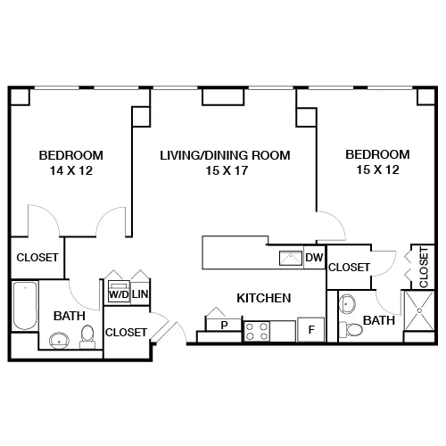 The Left Bank - Philadelphia Apartments - Floor Plan Diagram