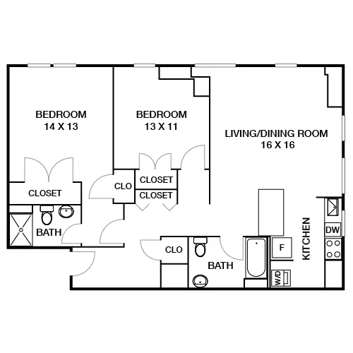 The Left Bank - Philadelphia, PA - Floor Plan Diagram