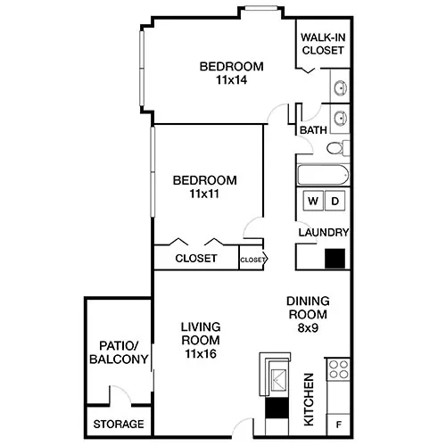 Bent Tree Apartments | Centreville, VA | Floor Plan Diagram