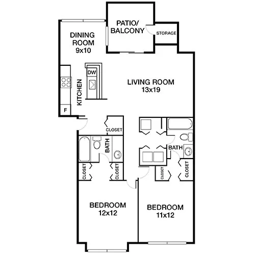 Bent Tree Apartments | Centreville, VA | Floor Plan Diagram