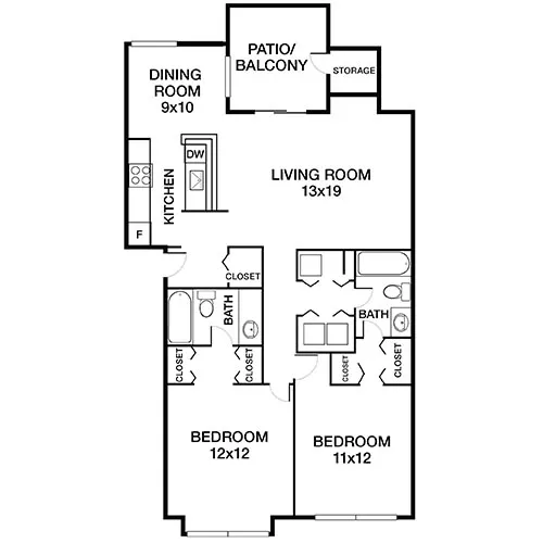 Bent Tree Apartments | Centreville, VA | Floor Plan Diagram