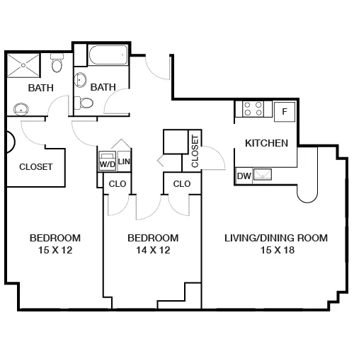 The Left Bank - Philadelphia Apartments - Floor Plan Diagram