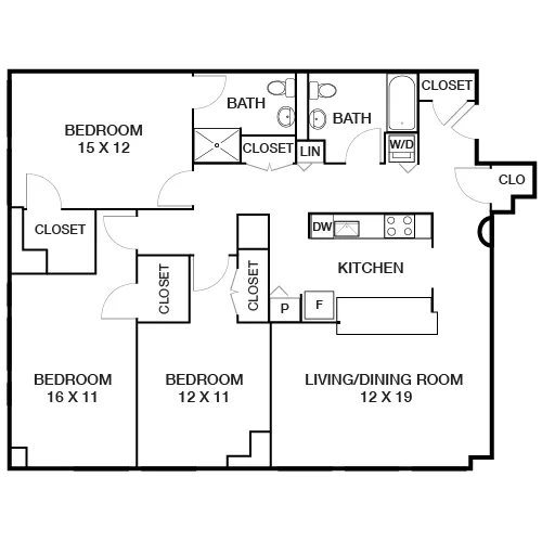 The Left Bank - Philadelphia Apartments - Floor Plan Diagram