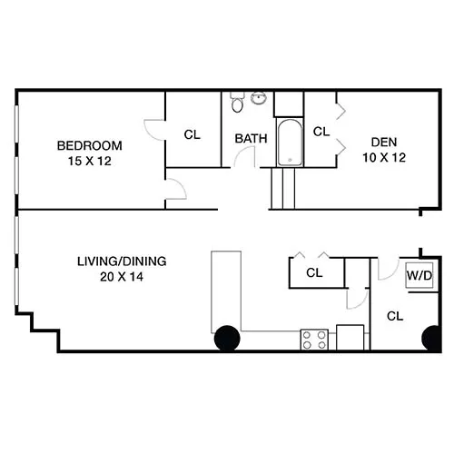 The Left Bank - Philadelphia Apartments - Floor Plan Diagram