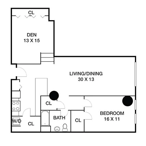 The Left Bank - Philadelphia Apartments - Floor Plan Diagram