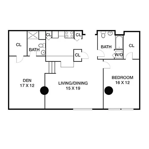 The Left Bank - Philadelphia Apartments - Floor Plan Diagram