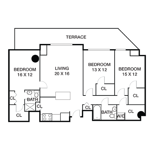 The Left Bank - Philadelphia Apartments - Floor Plan Diagram