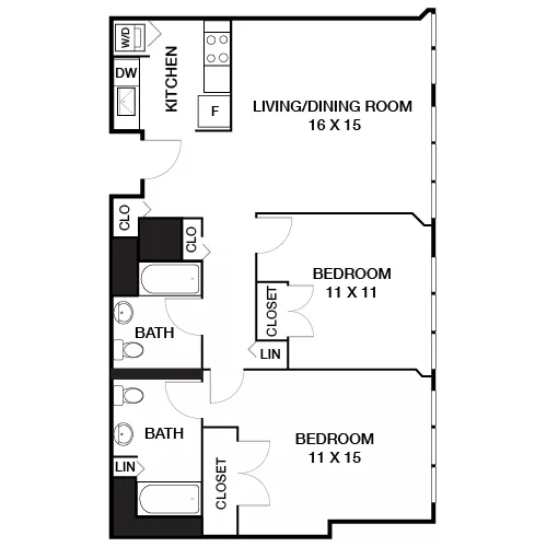 Locust on the Park - Philadelphia, PA - Floor Plan Diagram