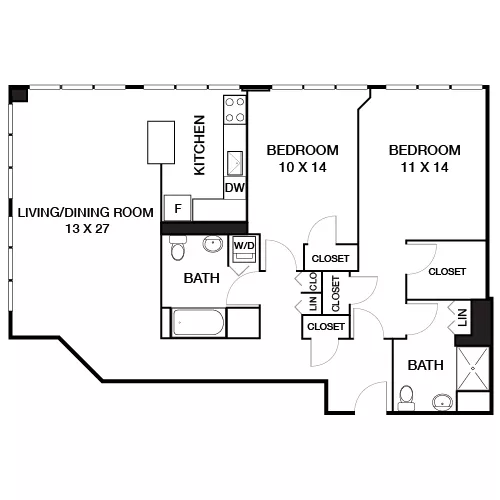 Locust on the Park - Philadelphia, PA - Floor Plan Diagram