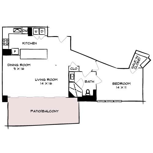 Flamingo South Beach - Miami, FL - Floor Plan Diagram