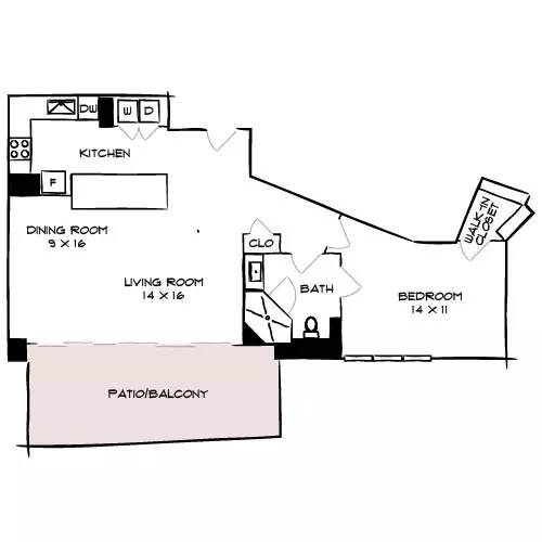 Flamingo South Beach - Miami, FL - Floor Plan Diagram