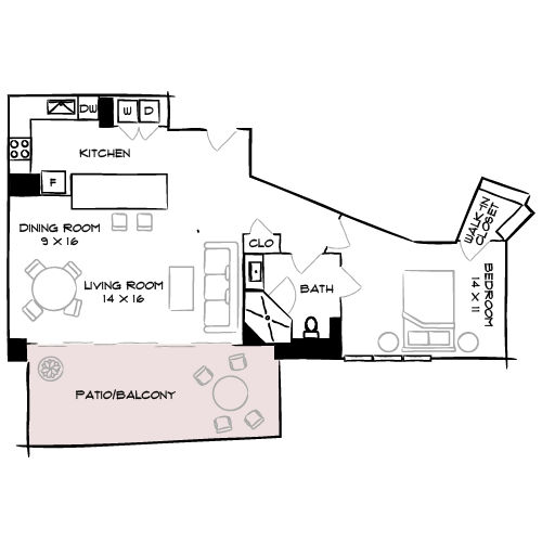 Flamingo South Beach - Miami, FL - Floor Plan Diagram