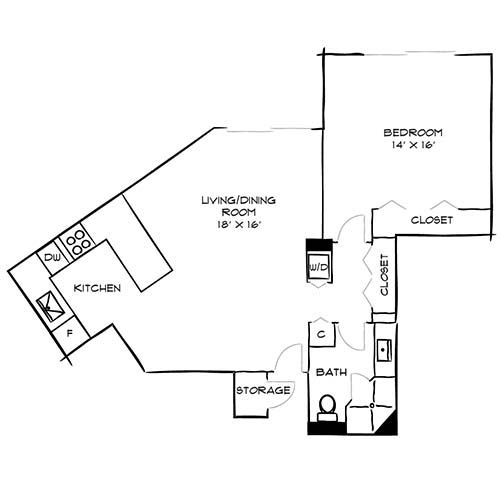 Flamingo South Beach - Miami, FL - Floor Plan Diagram