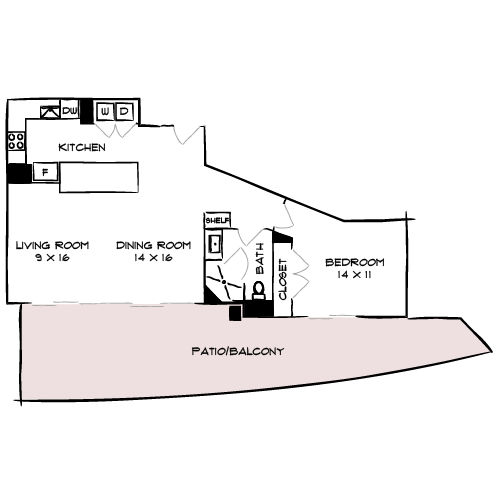 Flamingo South Beach - Miami, FL - Floor Plan Diagram