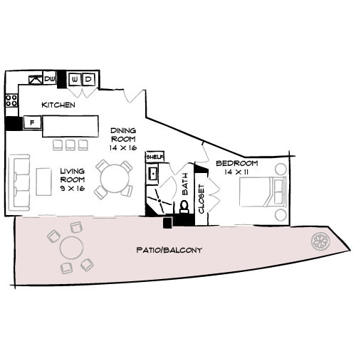 Flamingo South Beach - Miami, FL - Floor Plan Diagram