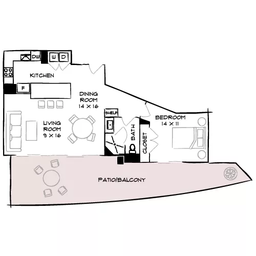 Flamingo South Beach - Miami, FL - Floor Plan Diagram