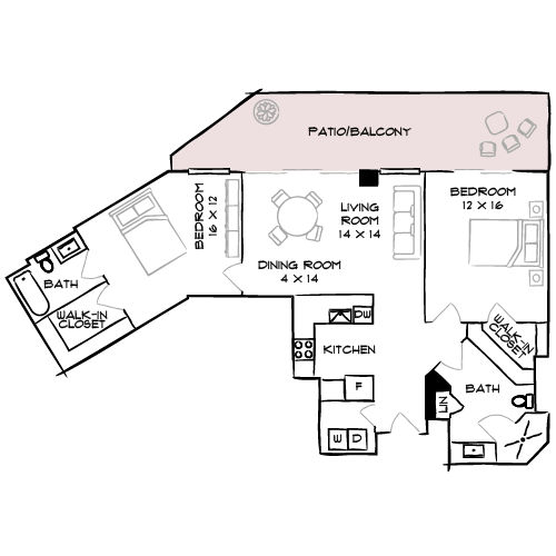 Flamingo South Beach - Miami, FL - Floor Plan Diagram