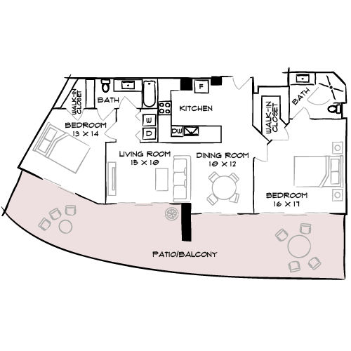 Flamingo South Beach - Miami, FL - Floorplan Diagram