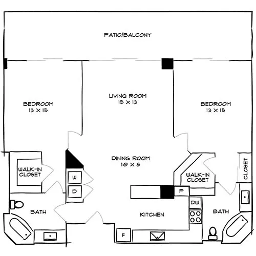 Flamingo South Beach Center Tower - 2 Bed / 2 Bath - City Villas 2D 