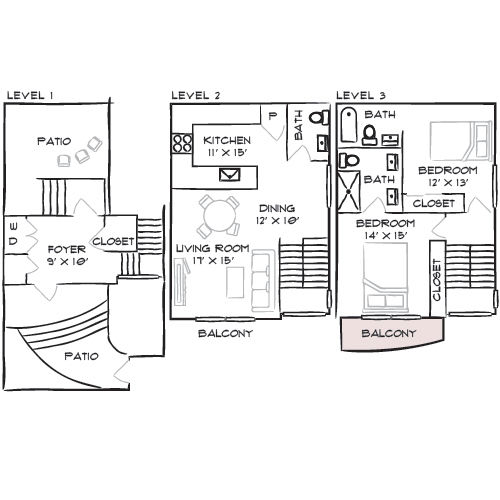 Flamingo South Beach - Miami, FL - Floor Plan Diagram 