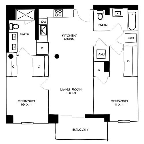 Flamingo Point | Miami, FL | The Gardens 2A Diagram