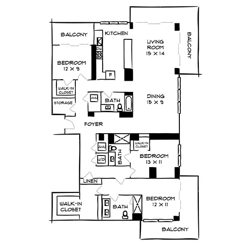 Flamingo Point | Miami, FL | Bay Lofts 3D Diagram