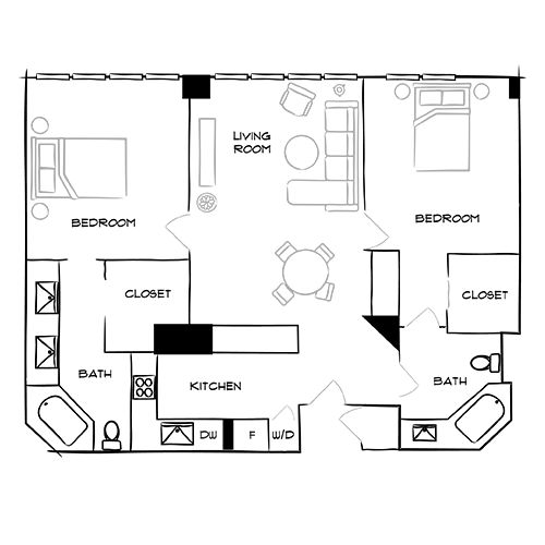 Flamingo South Beach - Miami, FL - Bay Villas 2F Vintage