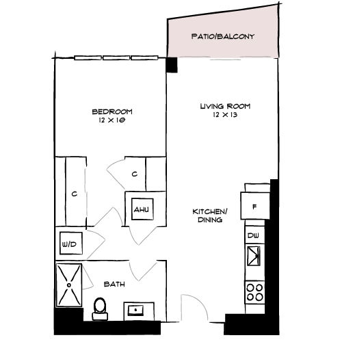 Flamingo Point - Miami, FL - The Horizon Floorplan Diagram