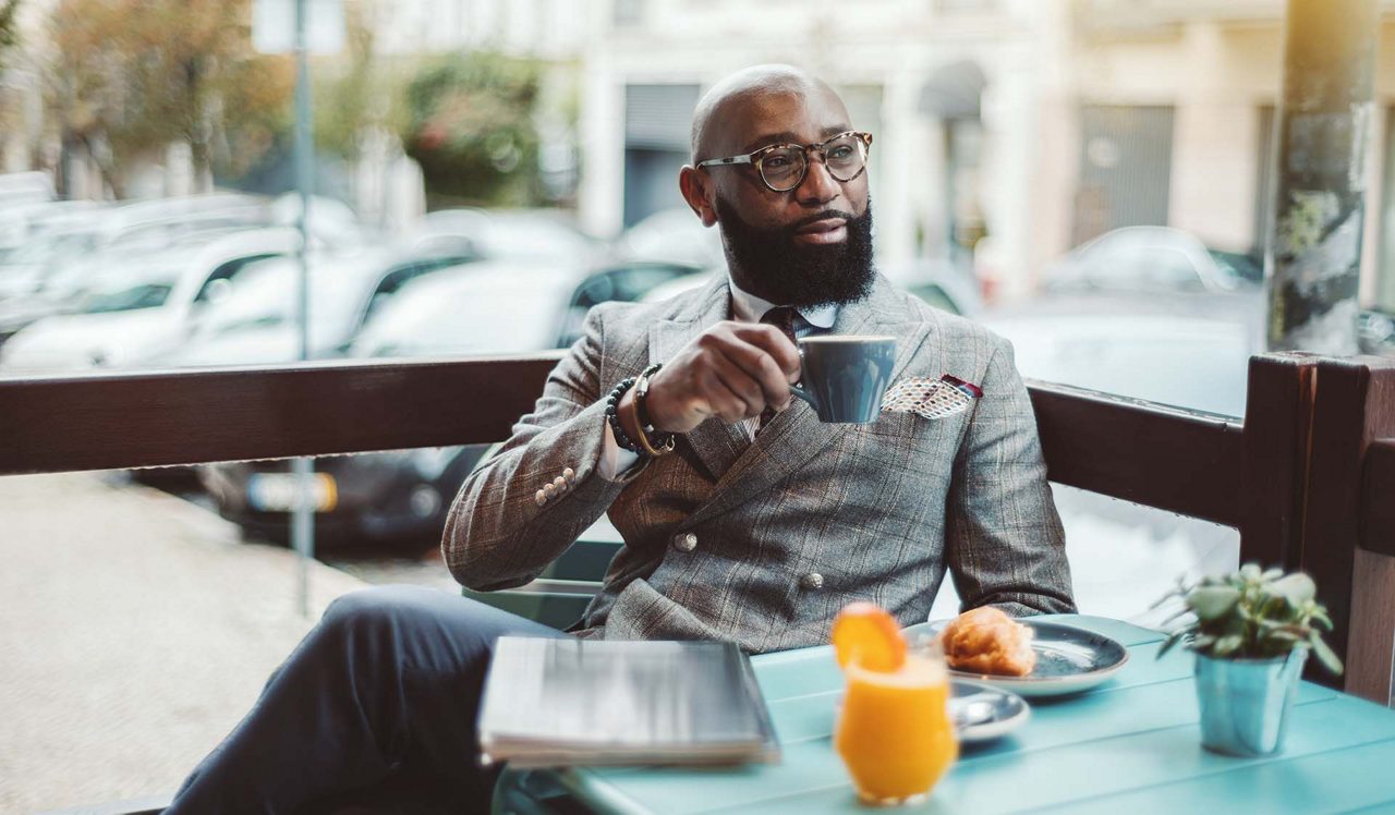 Palazzo West - Los Angeles, CA - man drinking coffee