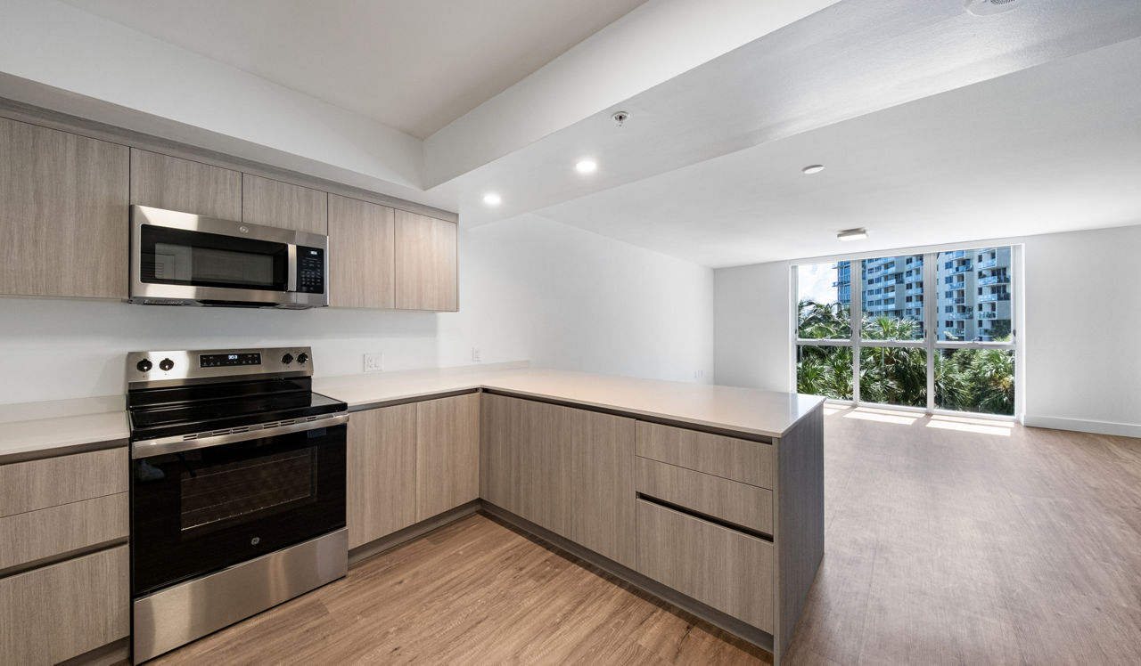 Flamingo Point - Miami, FL - Kitchen and Living Room