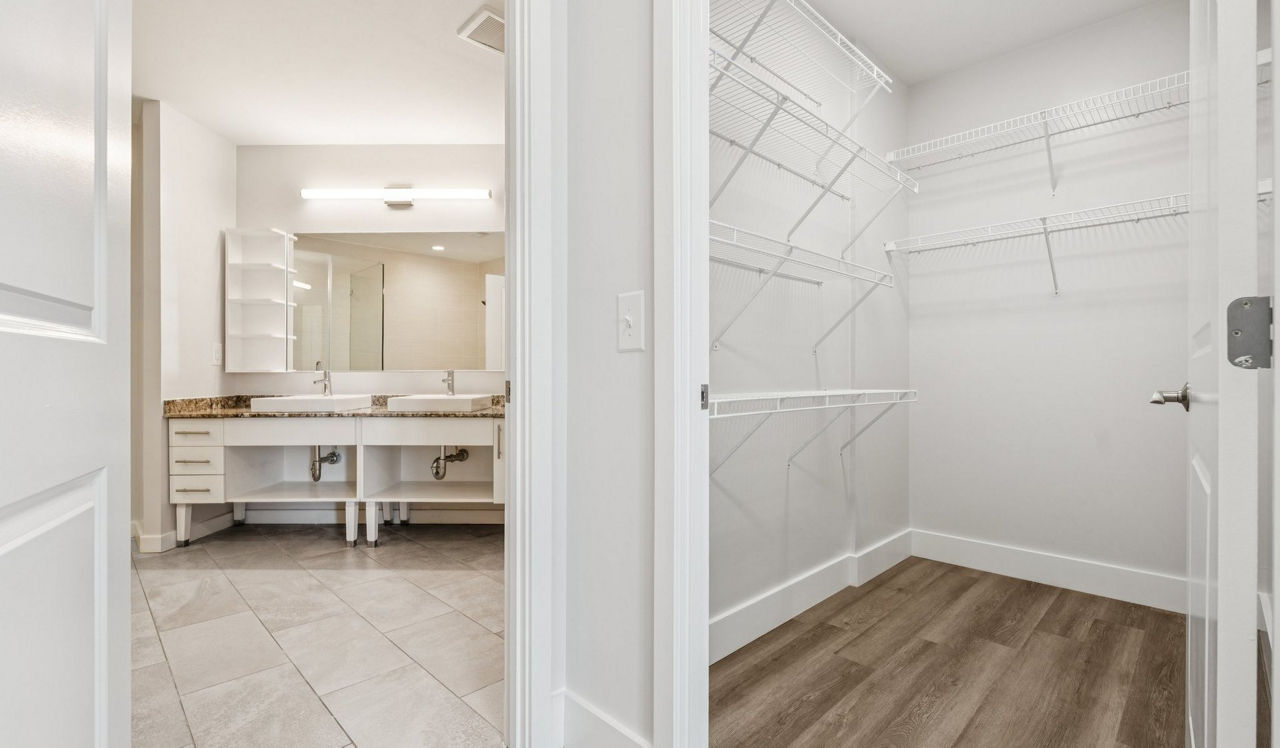 Flats 8300 - Bethesda, MD - Closet and Bathroom