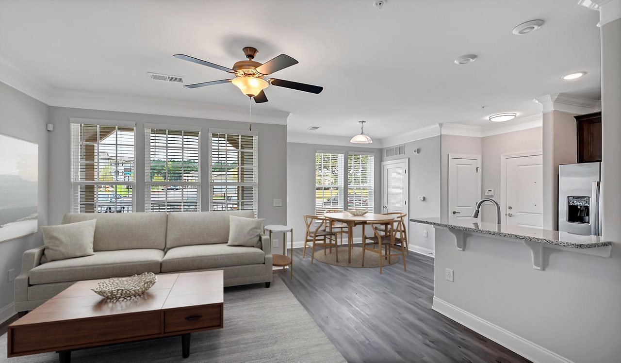 Olde Towne - Raleigh, NC - kitchen and living room