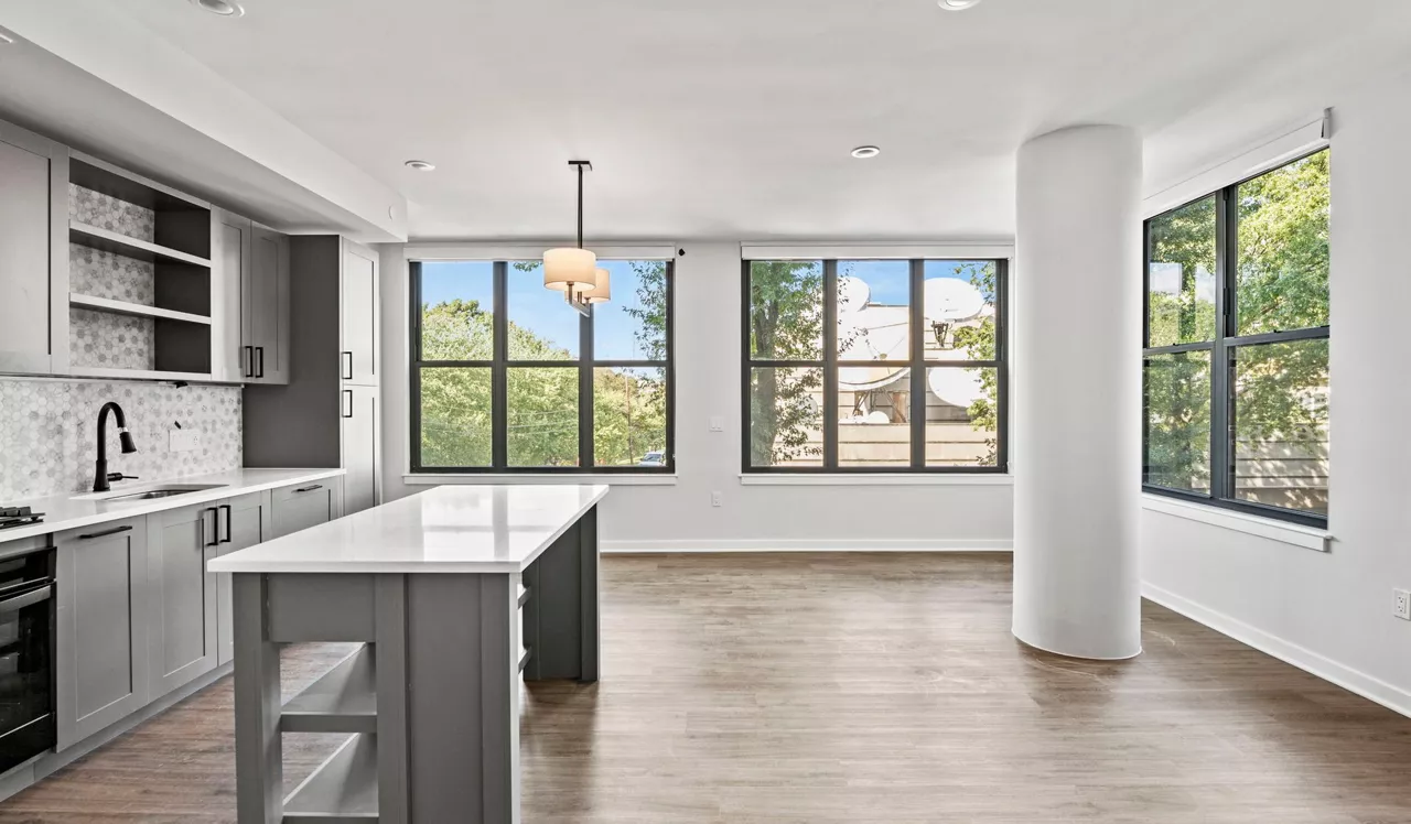Upton Place - Washington DC - Interior Living Room and Kitchen