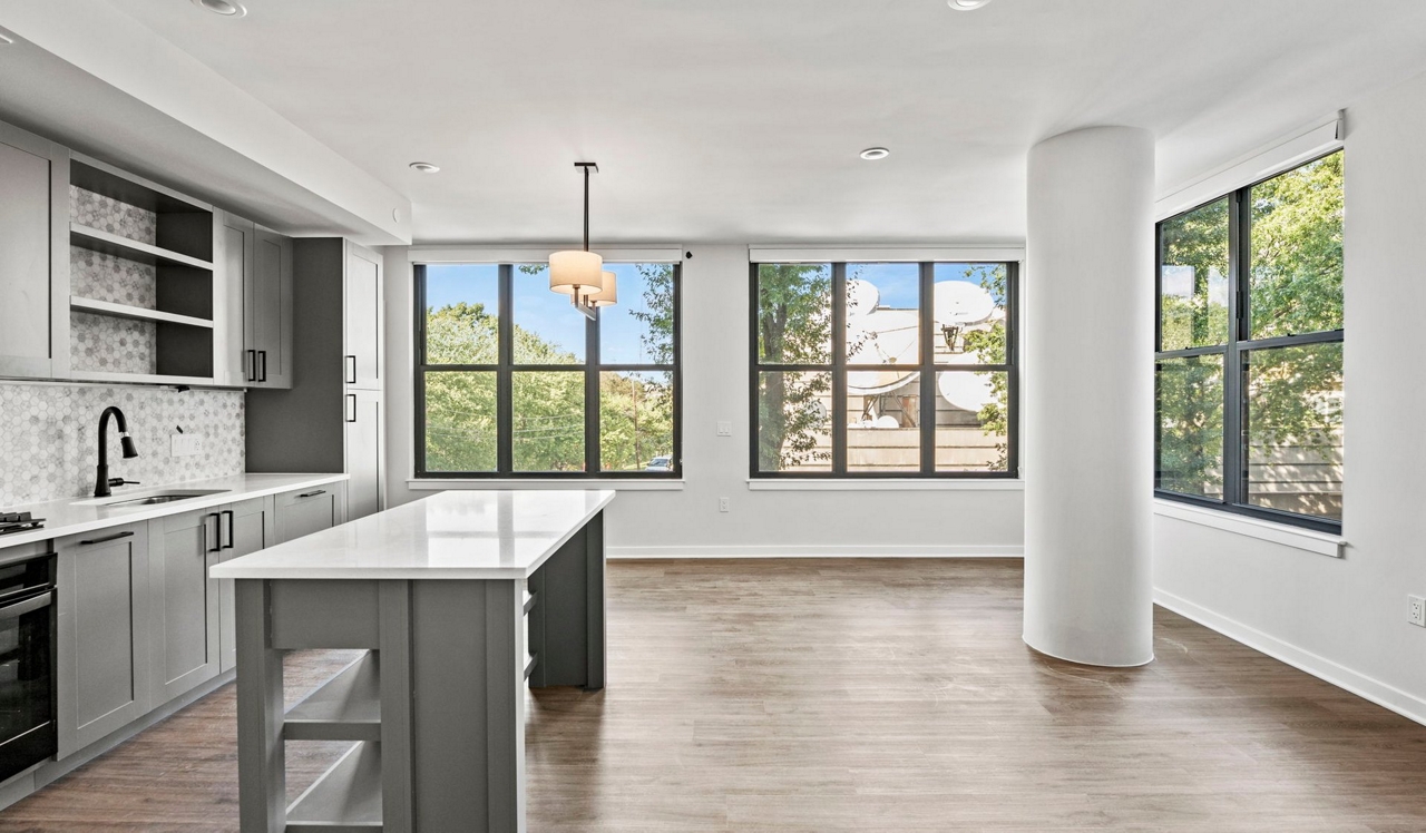 Upton Place - Washington DC - Interior Living Room and Kitchen/