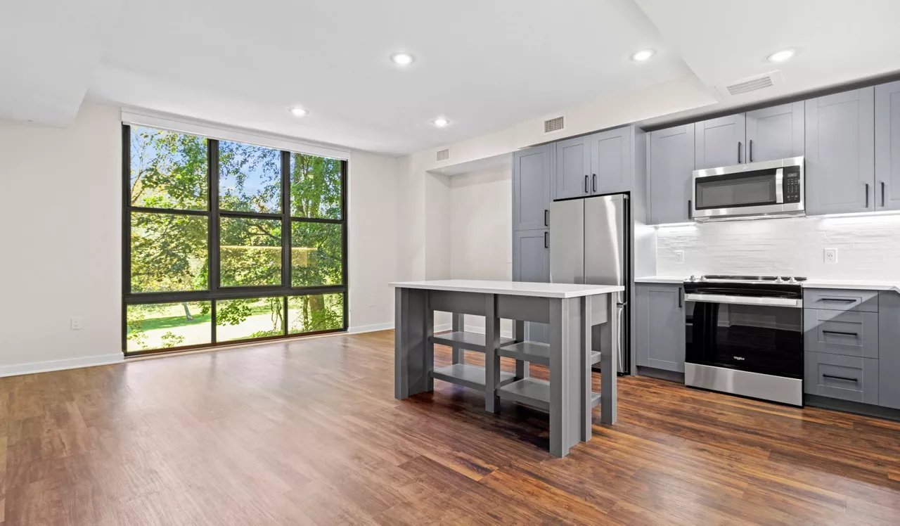 Upton Place - Washington, D.C. - Kitchen and Living Room