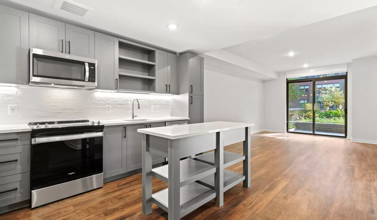 Upton Place - Washington, D.C. - Kitchen and Living Room